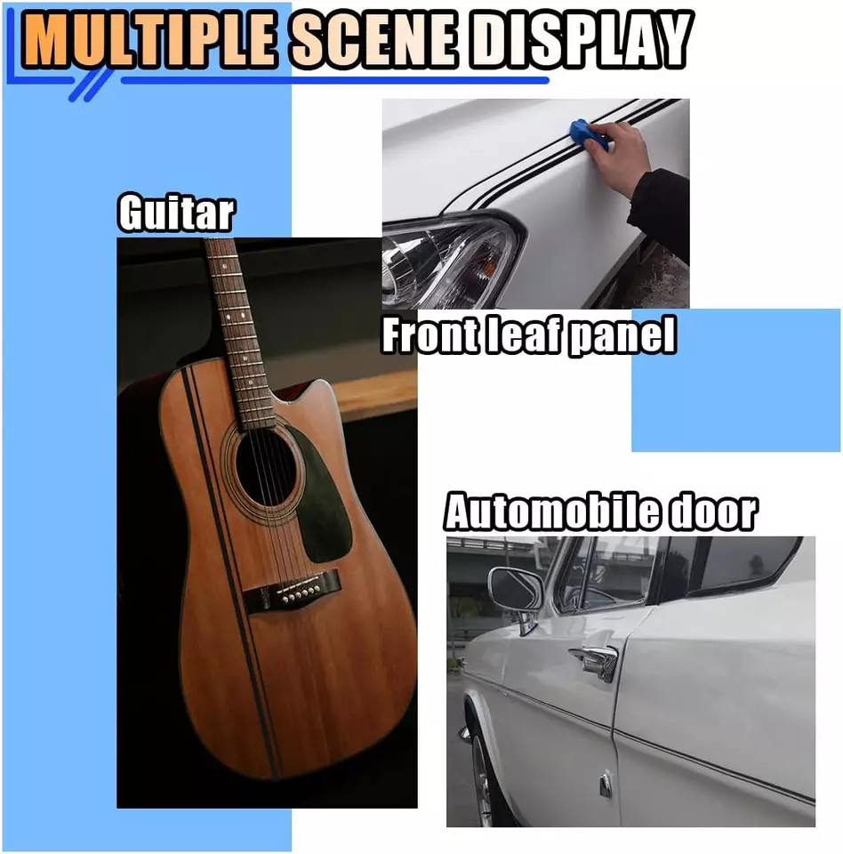 32Feet Vinyl Pinstriping Pin Stripe Double Line Car Tape Decal Sticker 1/6" 1/12