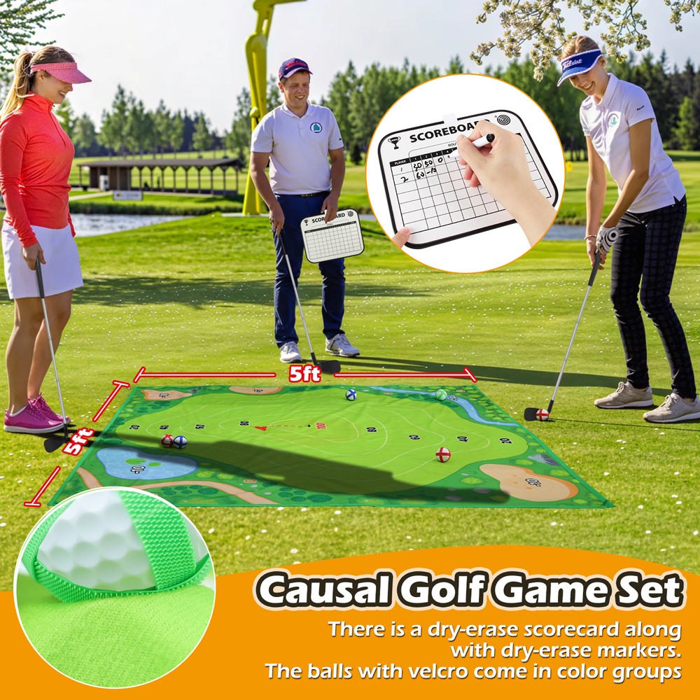 Golf Chipping Game Battle Golf Play Set for Kids Adults Indoor Outdoor Backyard
