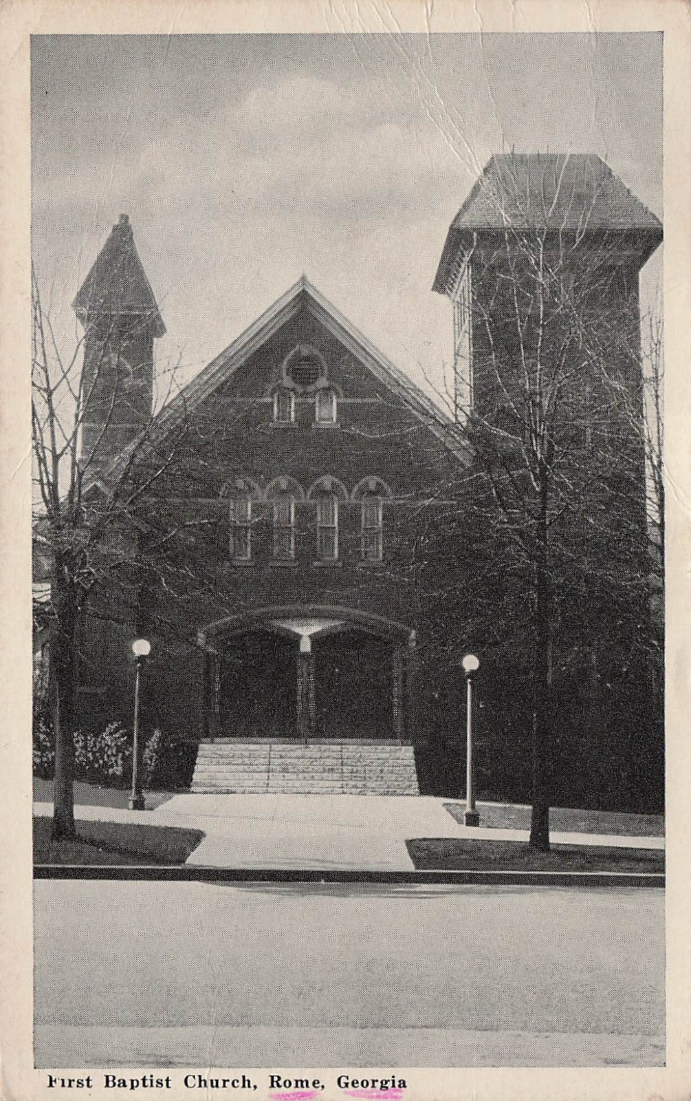 First Baptist Church in Rome, Georgia Vtg Postcard I39