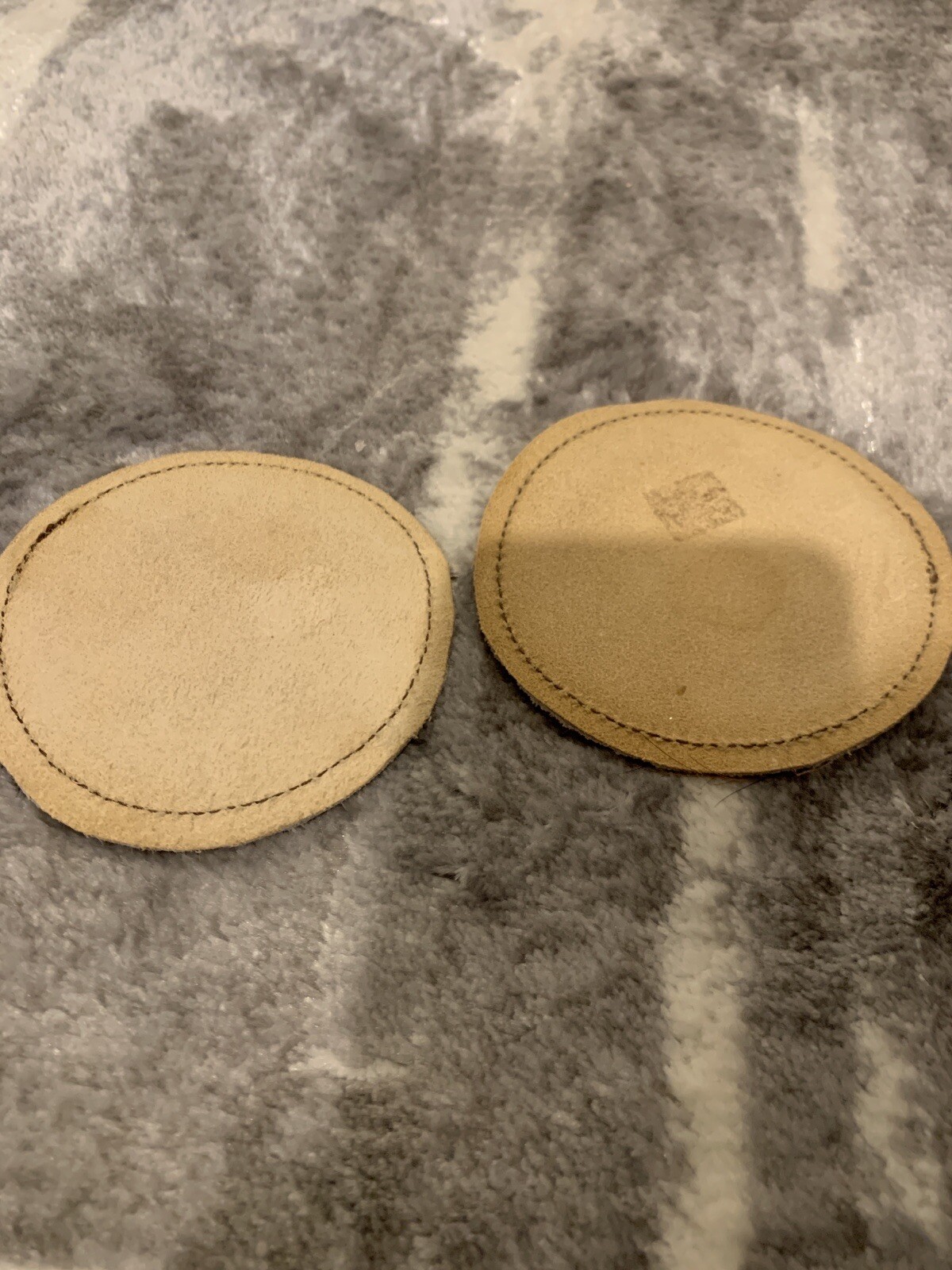 2 Cowhide Coasters. Southwest Barware.