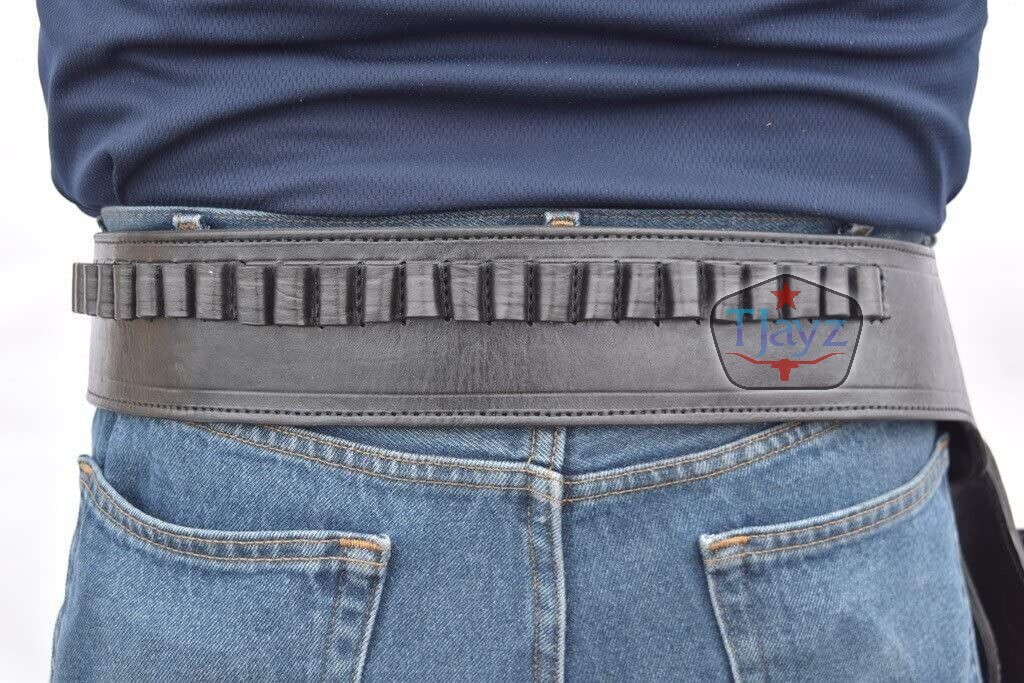 22 Cal USA SELLER SASS Single Holster Gun Belt Drop TOOLED LEATHER Western Rig