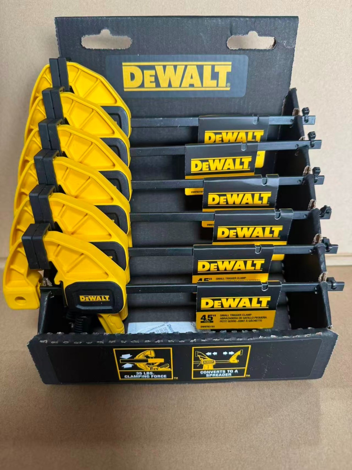 6-Pack Dewalt DWHT83191 4-1/2" Small Trigger Clamp