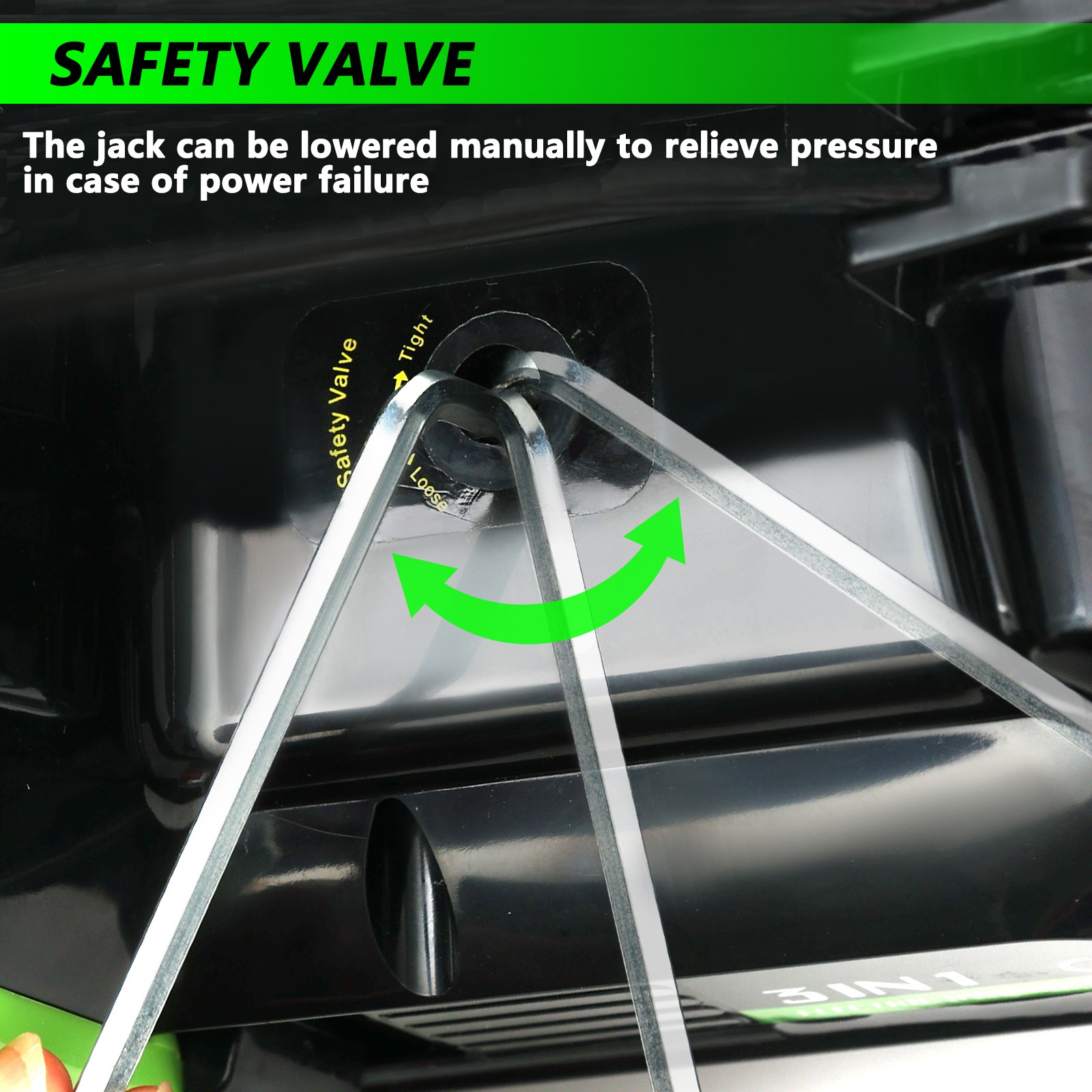 Electric Hydraulic Floor Jack 5 Ton 12V Impact Wrench Tire Inflator Pump Car Kit