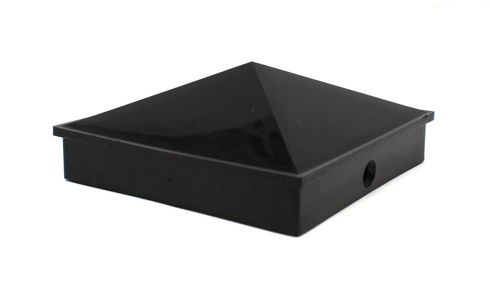 Plastic Pyramid 5x5 Nominal (4-1/2"x4-1/2") Fence Post Cap with Pre-Drilled Hole