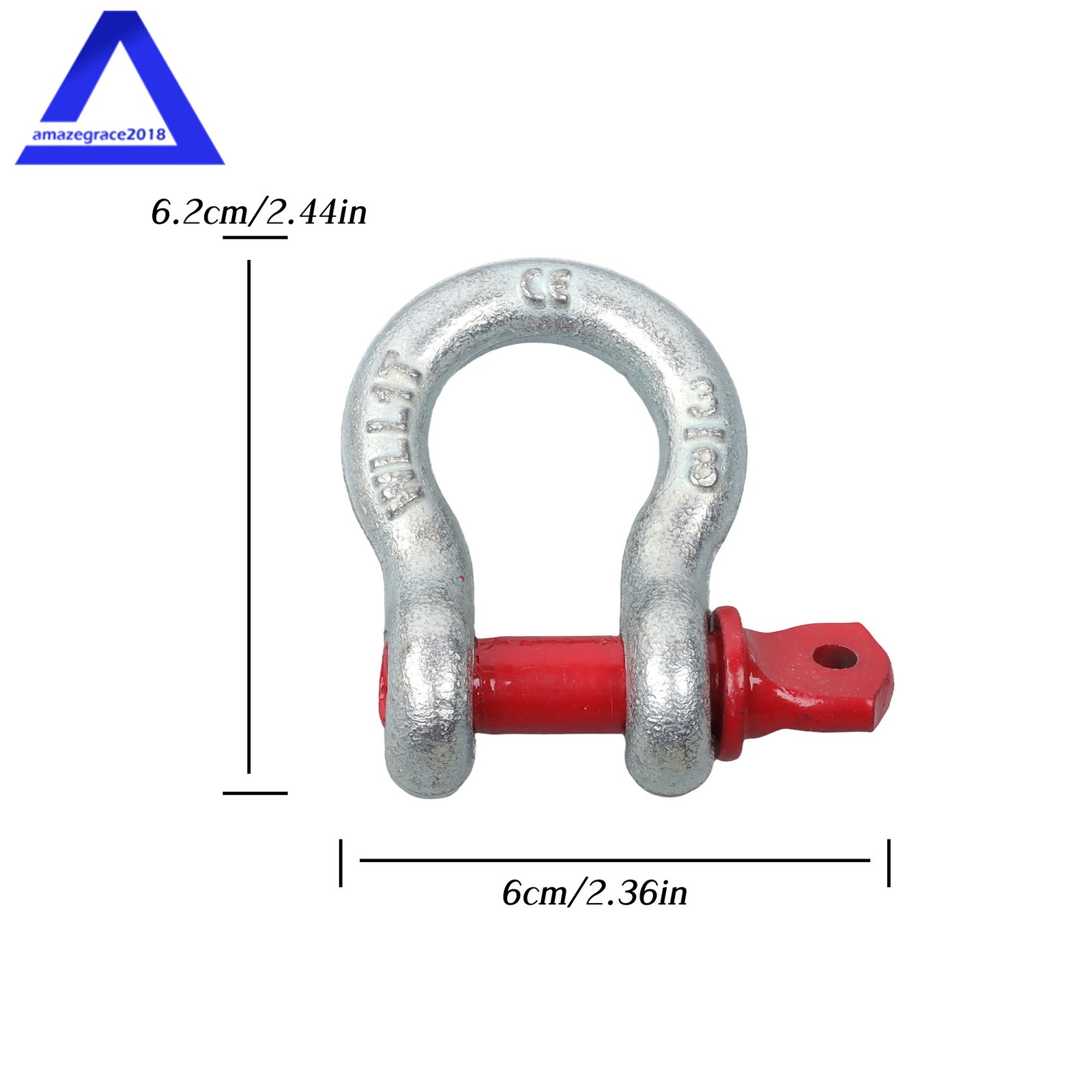 10 Pcs 3/8'' D Ring Anchor Shackles Galvanized Screw Pin Clevis Shackle WLL 1T