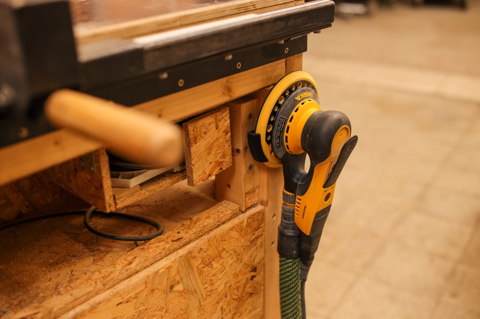 Bracket random orbital sander 150 mm wall bracket/systainer suitable Mirka, Festool...