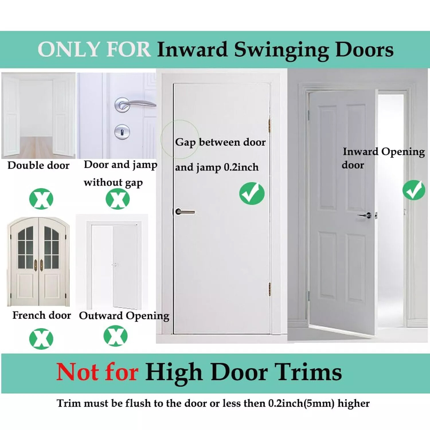 2-Pack Home Security Door Lock Door Reinforcement Lock,Childproof Safety