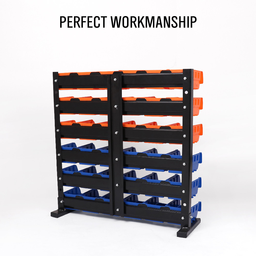 36 Bin Storage Box Rack 6 Shelf Shelving Commercial Storing Shelves Organizer