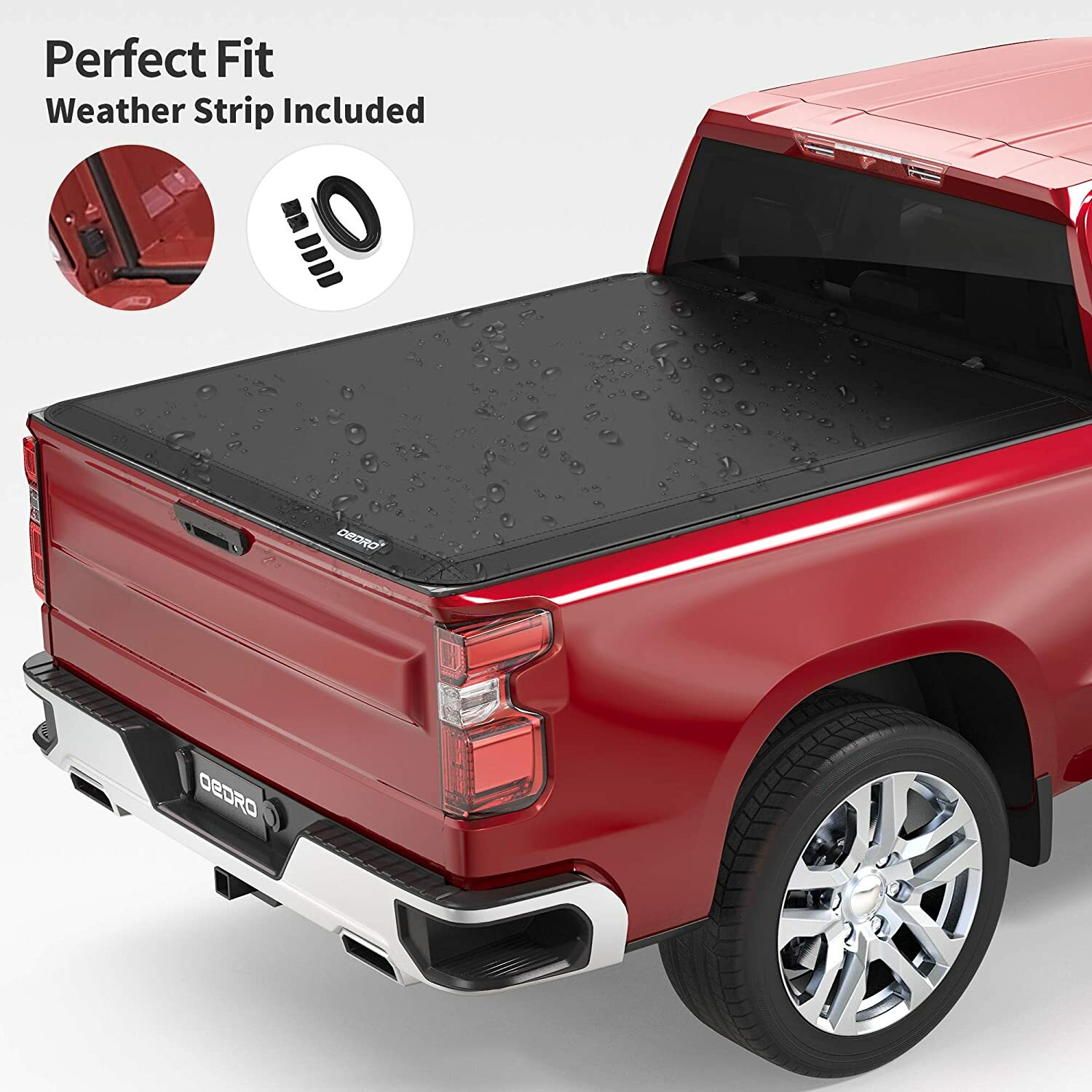 6.5FT 4-Fold Tonneau Cover For 2014-2019 Silverado/Sierra 1500 2500HD 3500 HD