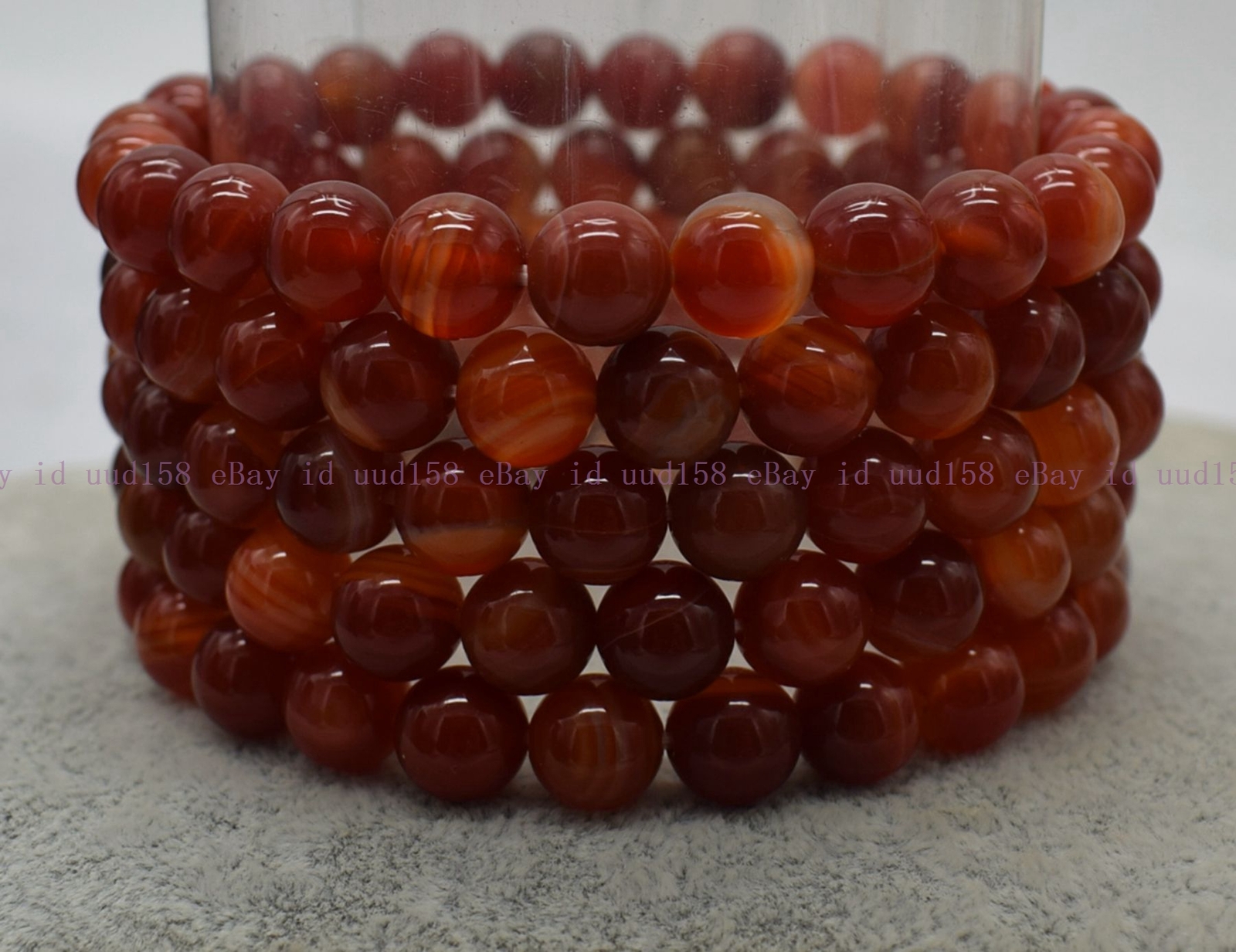 Wholesale Lots 6 Pcs 6/8/10/12mm Natural Gemstone Crystal Stretch Bracelet 7.5”