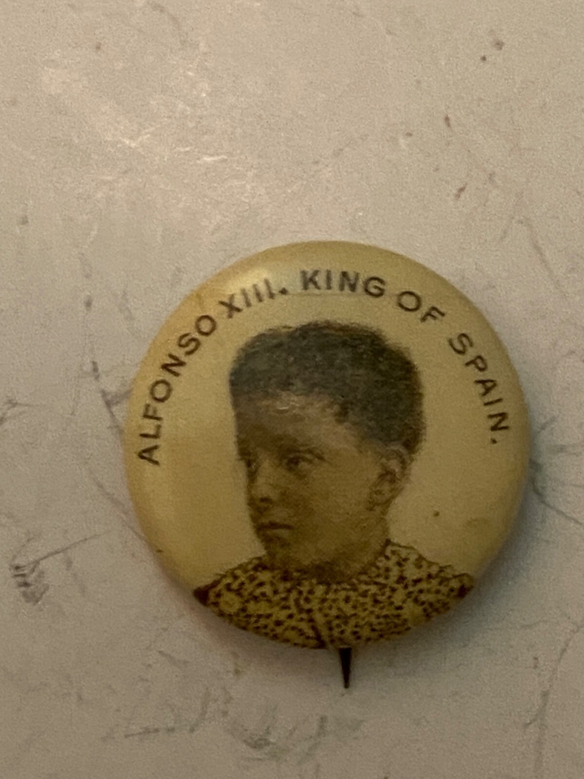 c1900 Alfonso XIII, King Of Spain pin