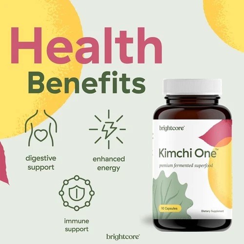 Brightcore Nutrition Kimchi One Kimchi Powder Capsules Probiotics Enzymes