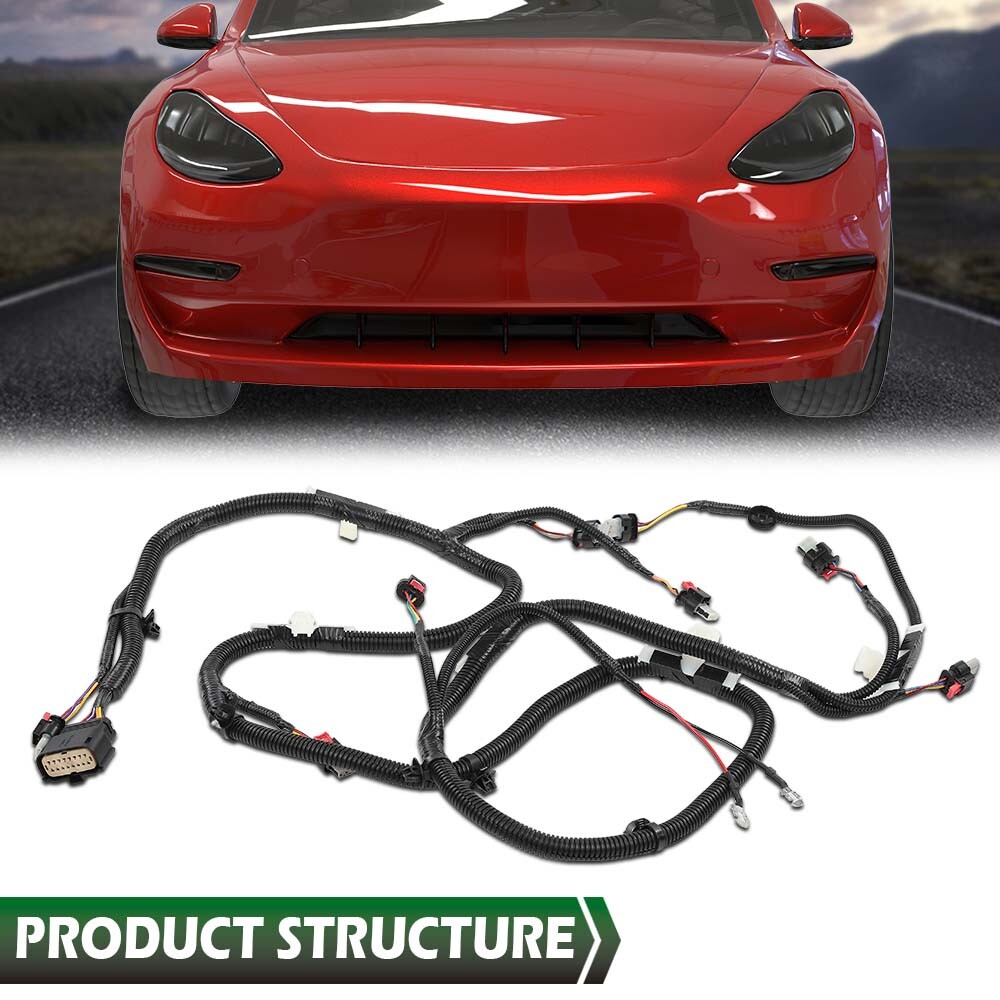 Fit For 2017-2022 Tesla Model 3 Front Bumper Park Assist Sensor Wiring Harness