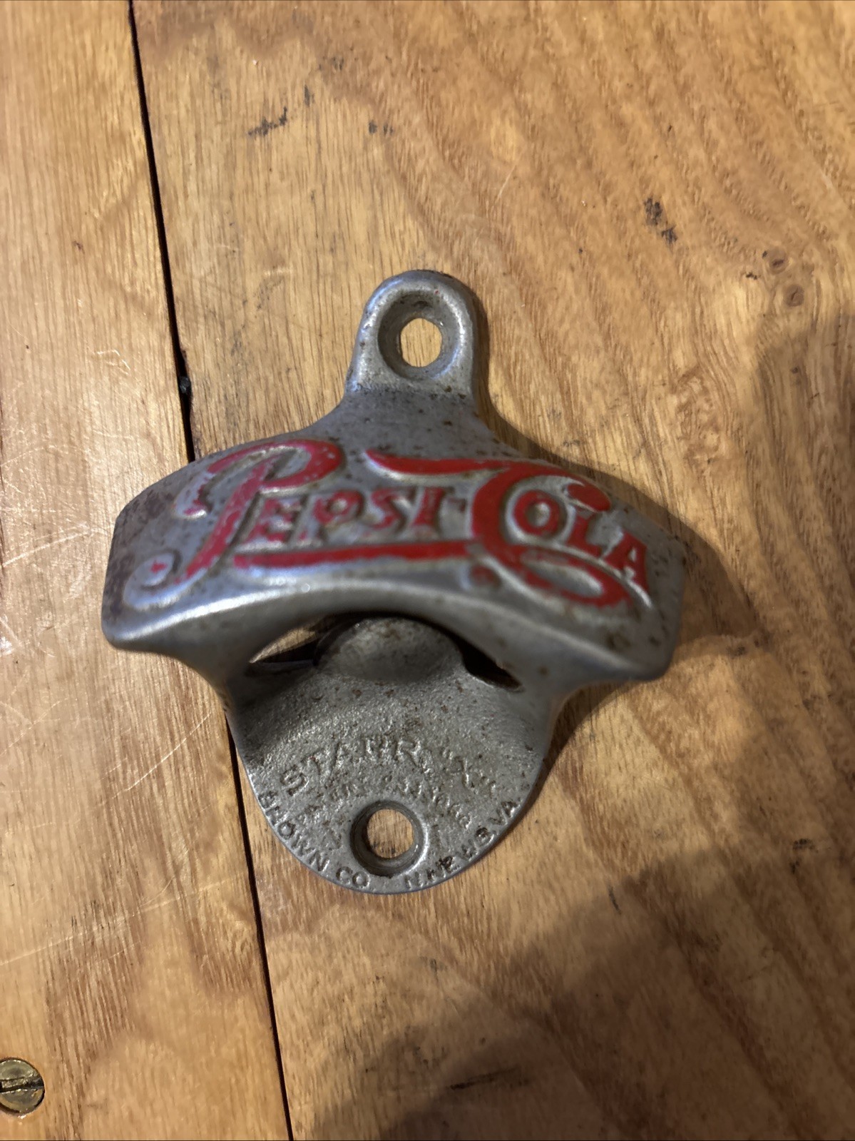 Vintage 1943 Brown Co. Star "X" Pepsi Cola Bottle Opener  Newport News , VA USA