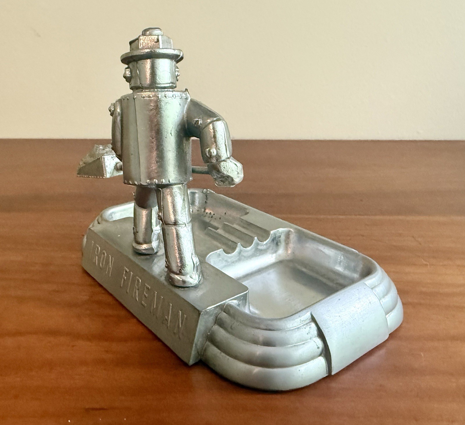 1920’s Art Deco Fireman Pen Holder Tray Trinket Dish Calling Card Cigar Ashtray