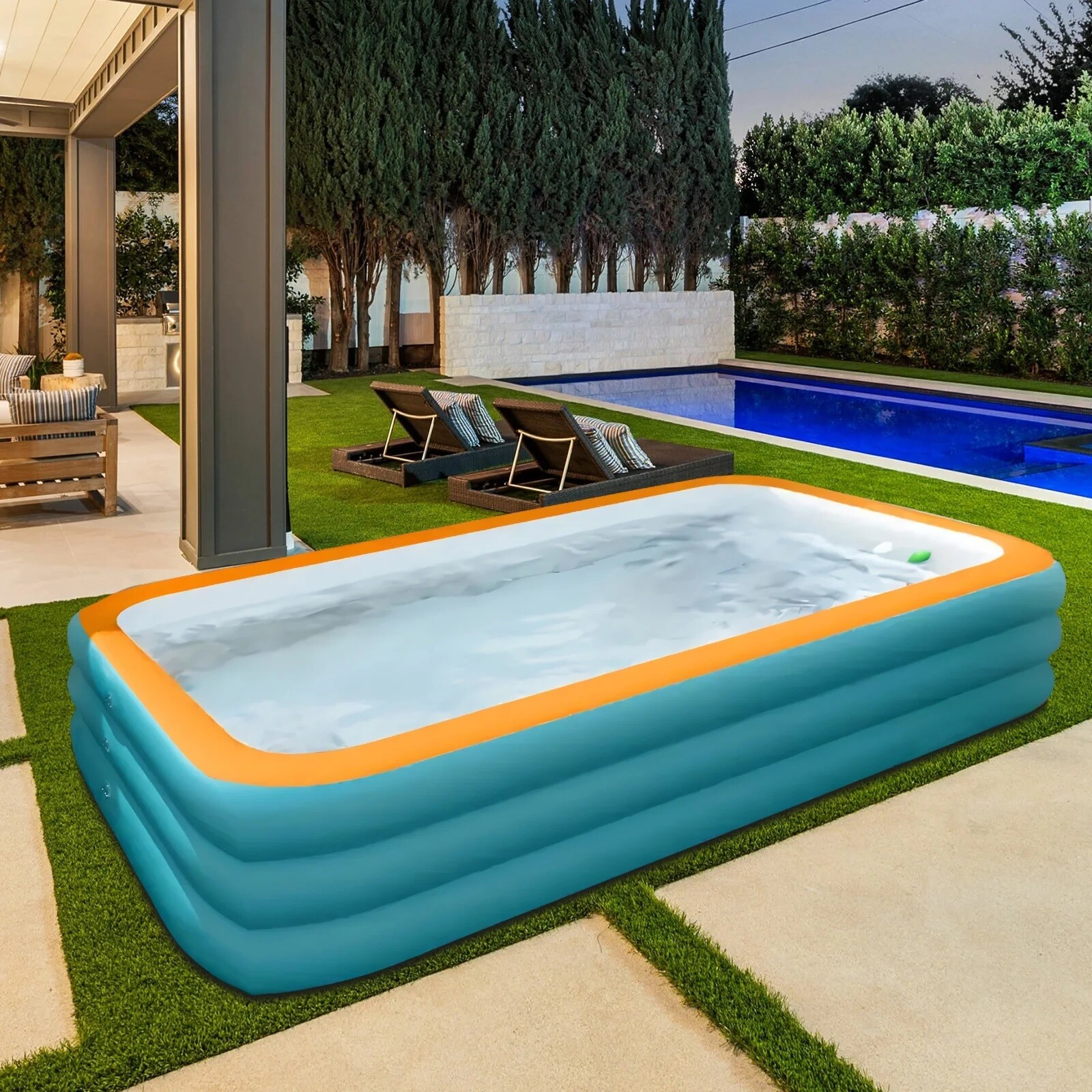 102"x63"x22" Extra Large Family Inflatable Swimming Pool for Kids Adults Pools