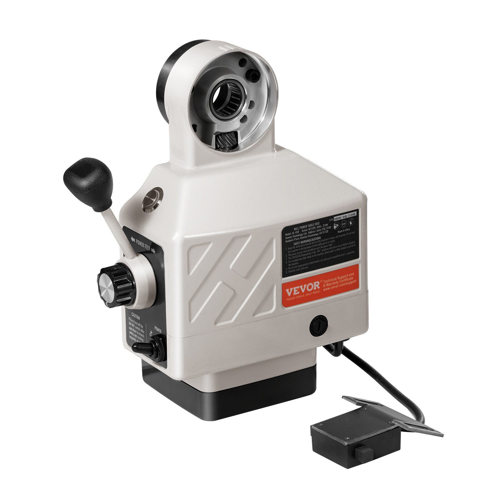 VEVOR Z-Axis Power Feed Table Mill for Milling Machine 450 in-lb Torque 0-200RPM