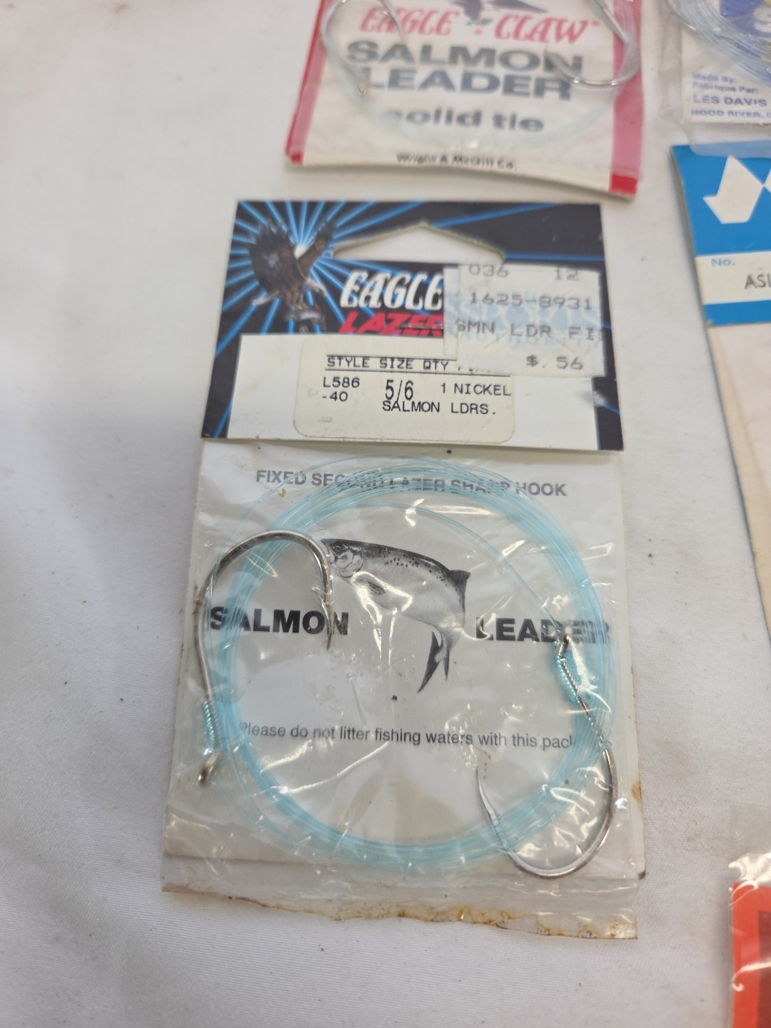 Large Lot Of Misc Fishing Hooks Tackle Trout Salmon Bass New And Used