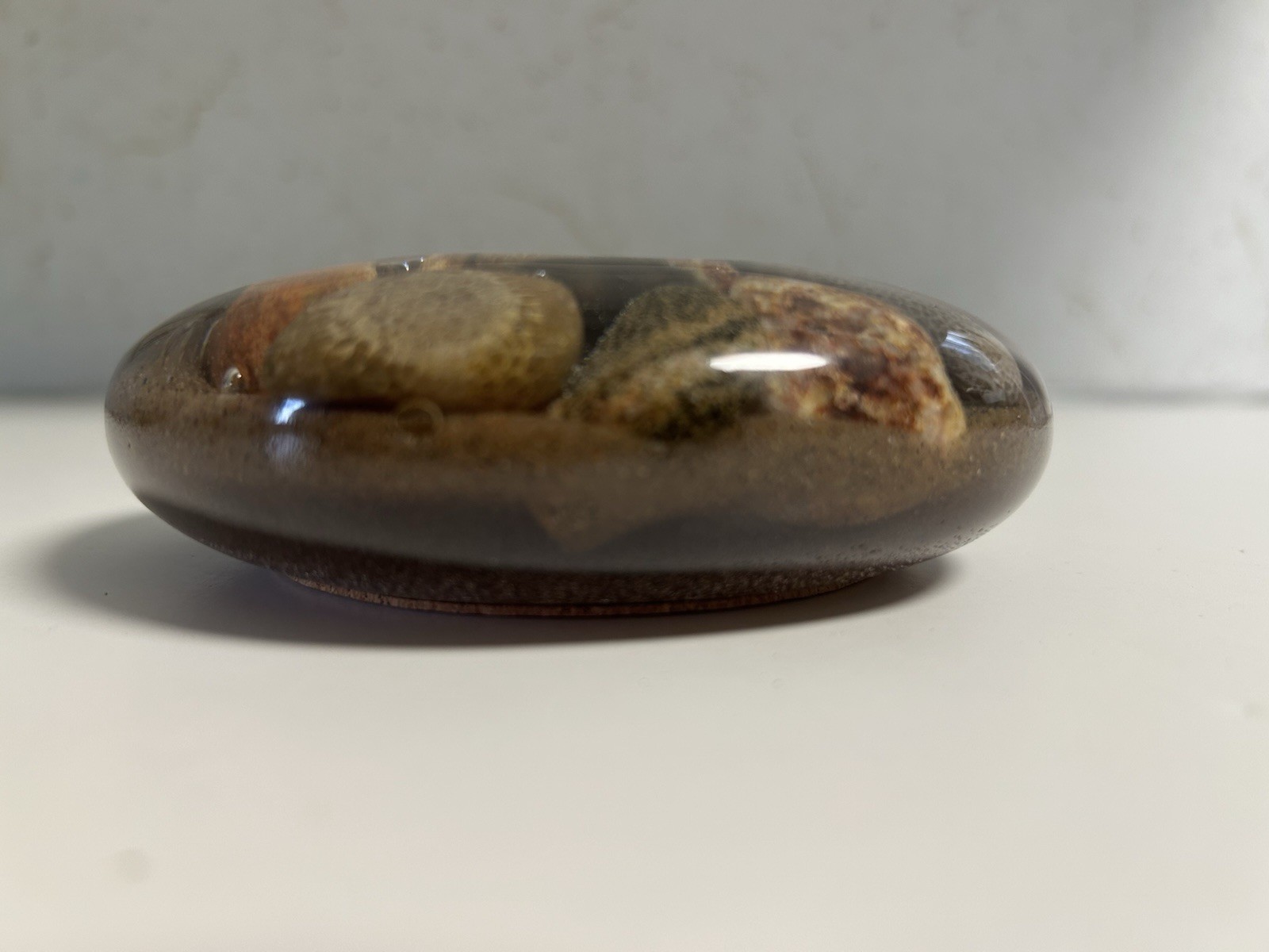 Petoskey Stone Resin Candle Holder