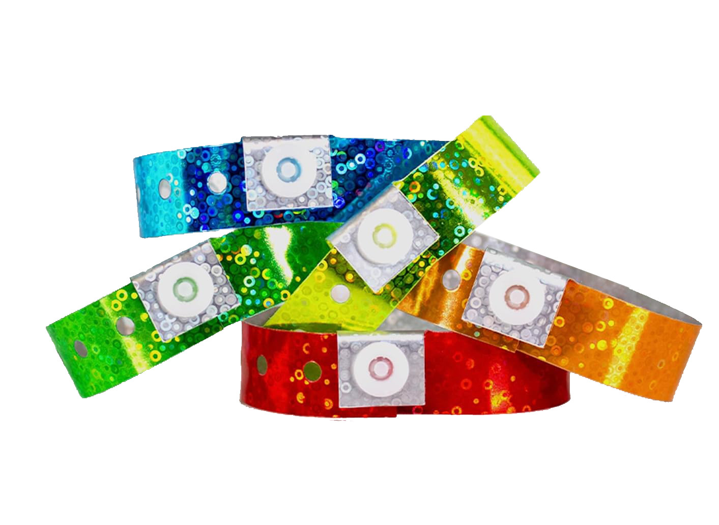 Custom Holographic Plastic Wristbands for Events