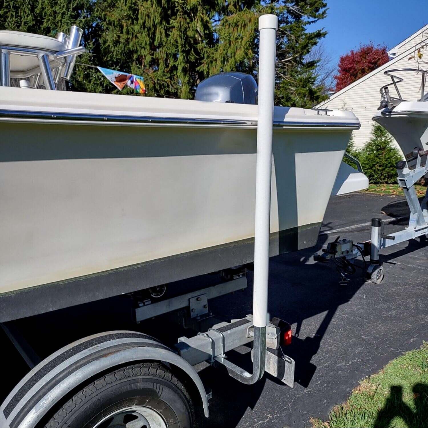 Pair 60" Boat Trailer Zinc-Plated Guide On Post Kit With PVC Poles Covers