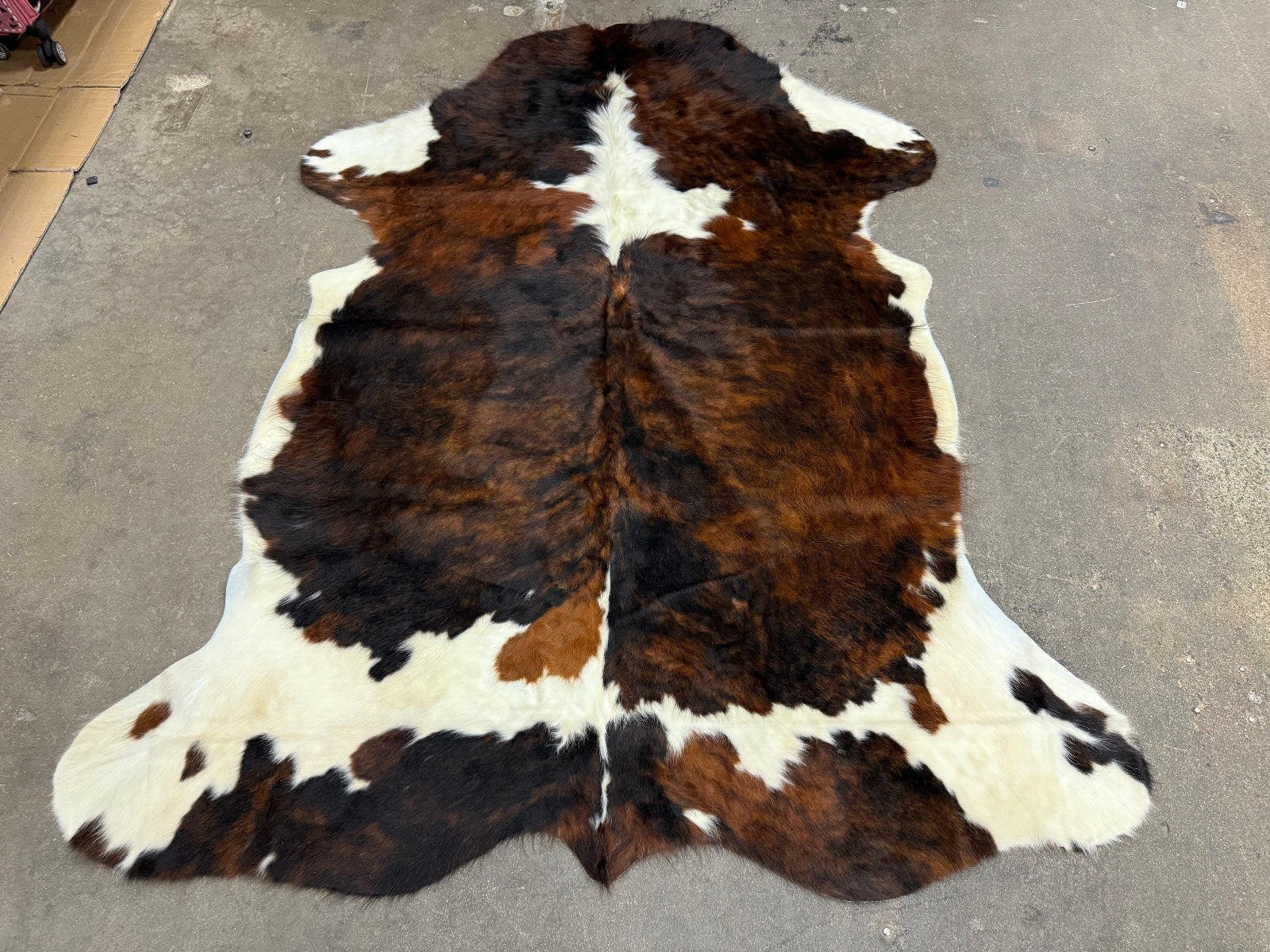 5 Exotic Tri Brindle Brazilian Cowhide Rug Cow Hide Size 7ft jumbo. 5 hide bundl