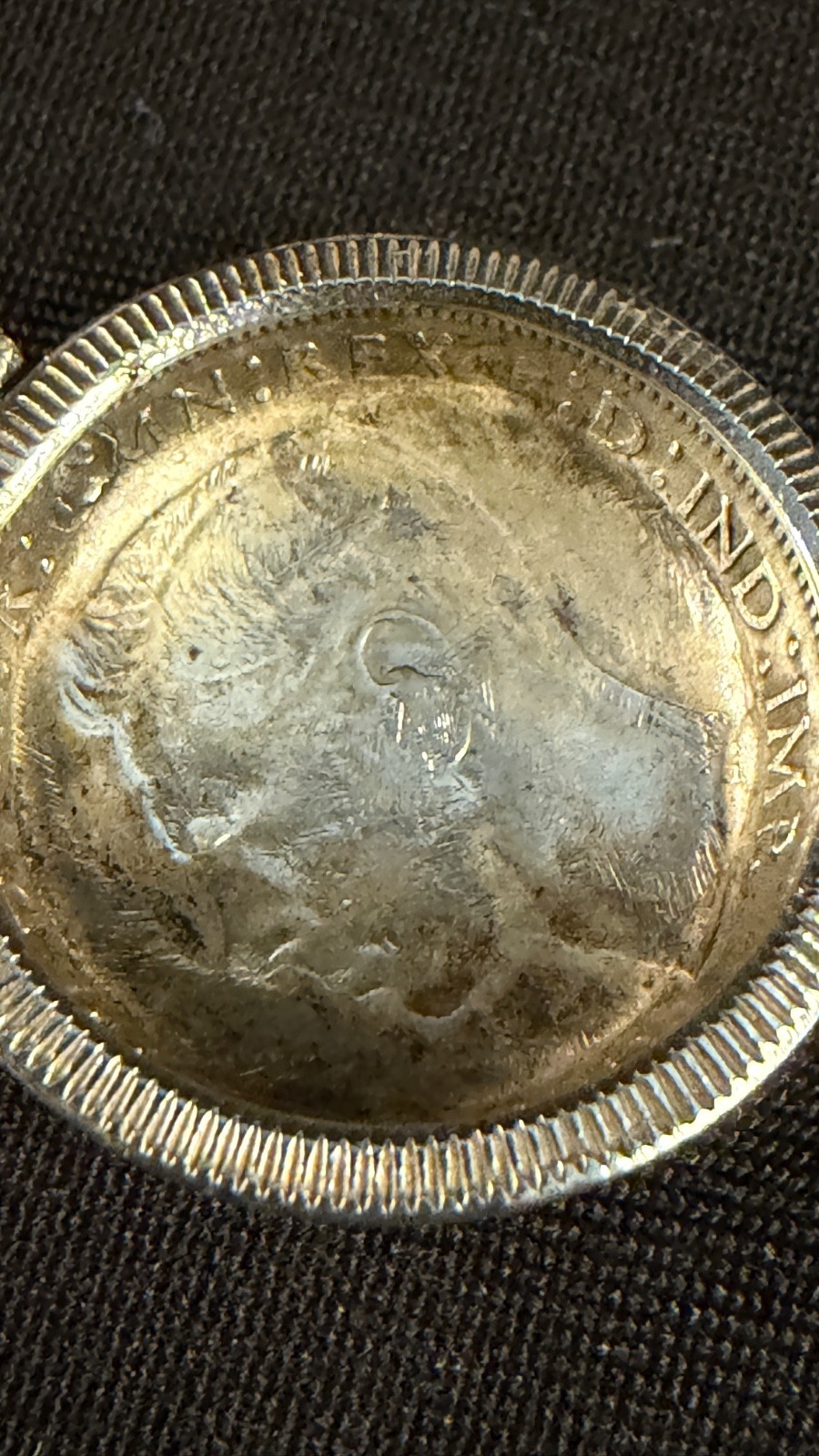 1943 Austrailian Sterling Silver Florin made into a Pendant