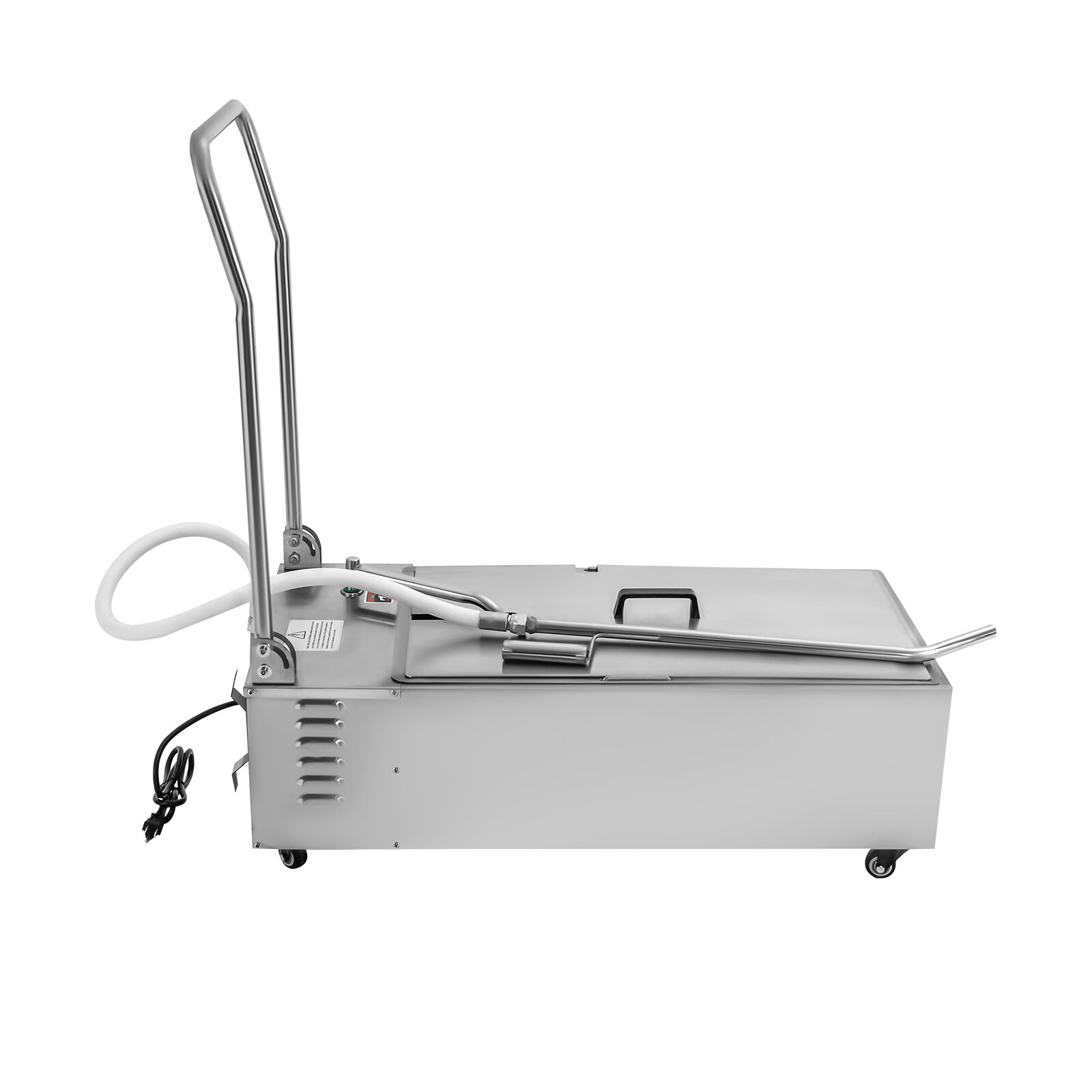 55L 370W Fryer Oil Filter Cart Machine Commercial Cooking Oil Filtration System