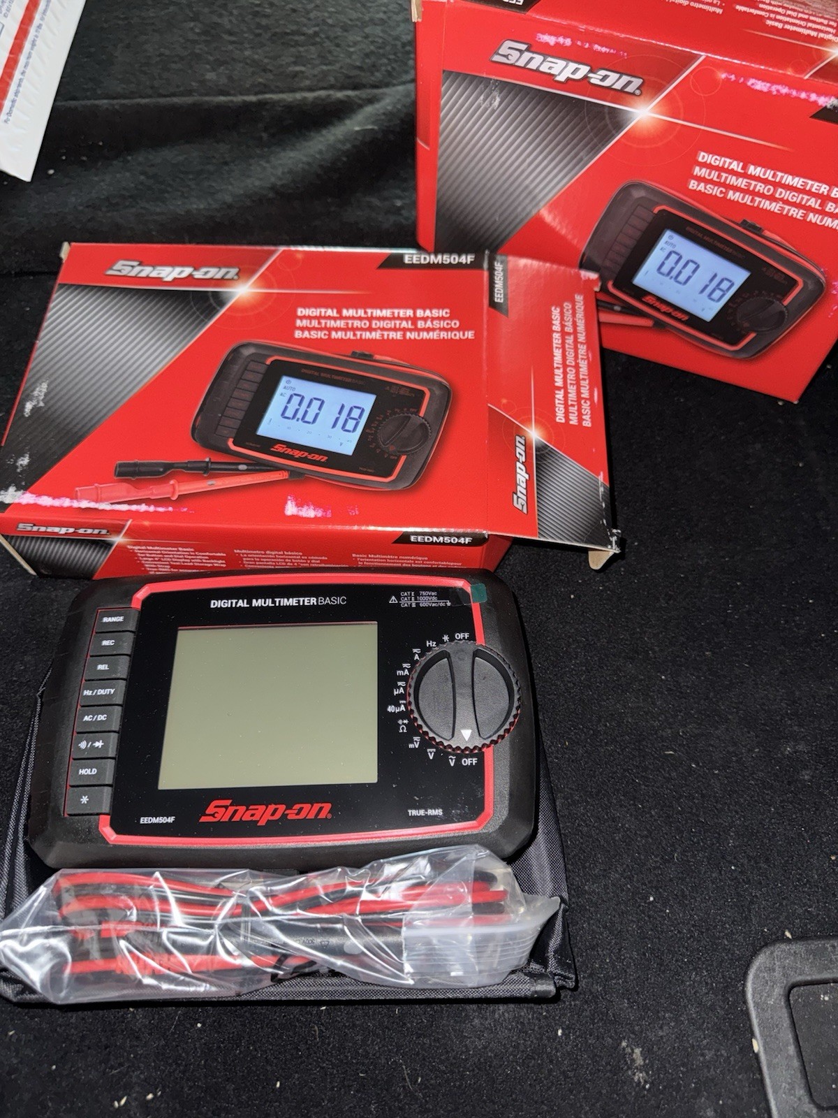 Snap-On EEDM504F Multimeter TRMS Auto-Ranging Backlight Data Hold AC/DC/Hz