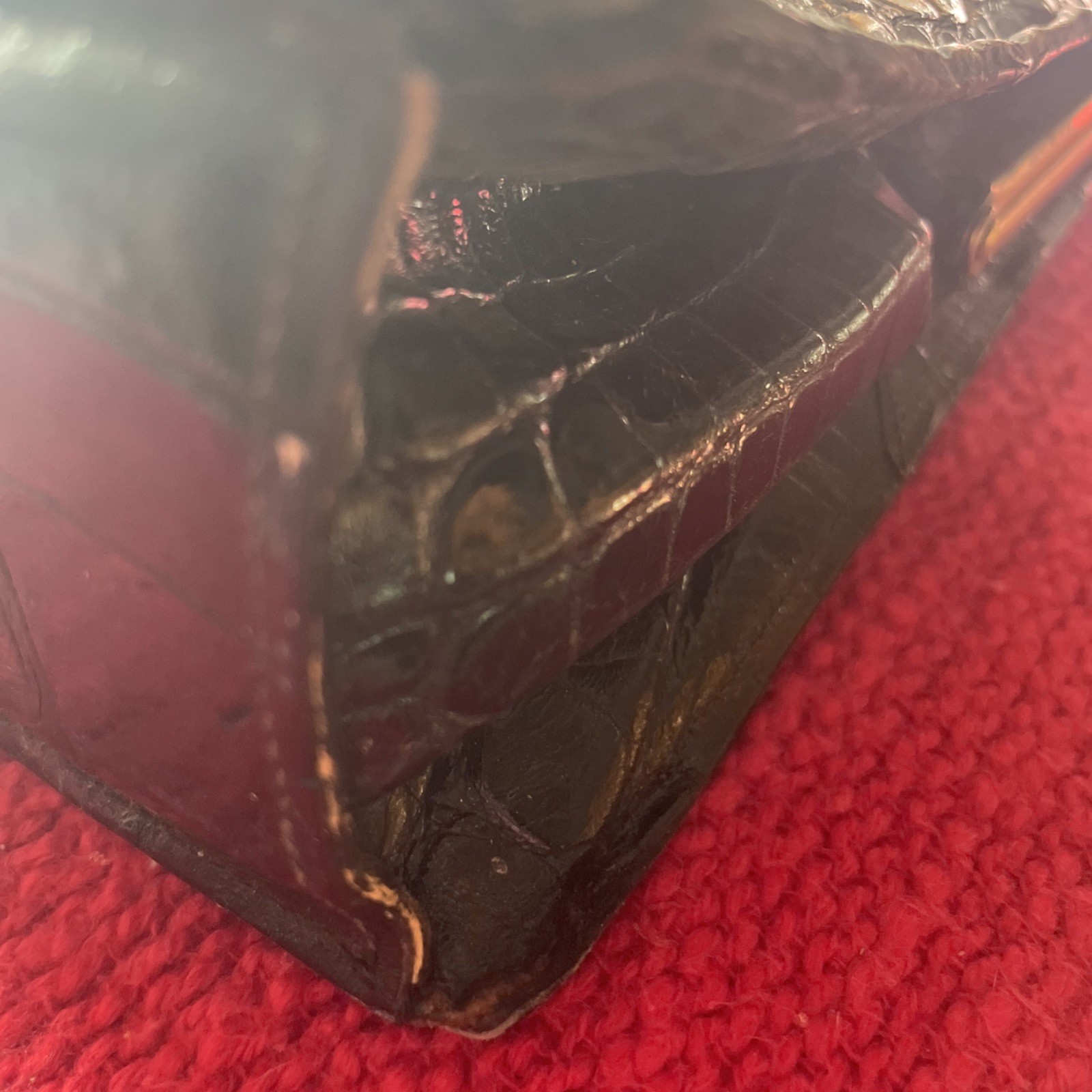 Authenticated Vintage Genuine Crocodile Skin Leather Neiman Marcus Handbag