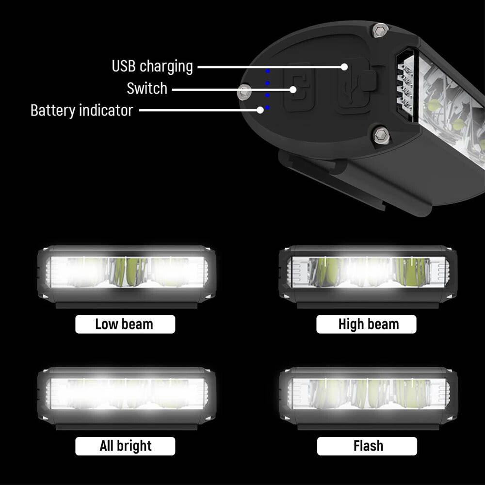 Waterproof Super Bright LED Bike Light USB Rechargeable Bicycle Front Headlight