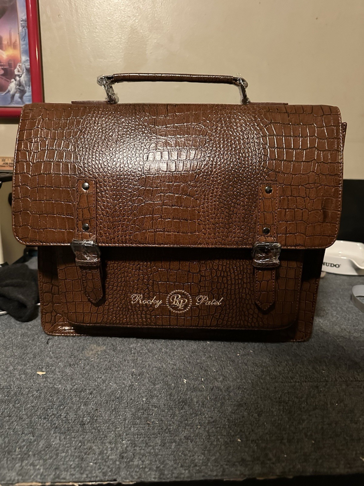 Rocky Patel Party Executive Briefcase – Brown Leather – Brand New