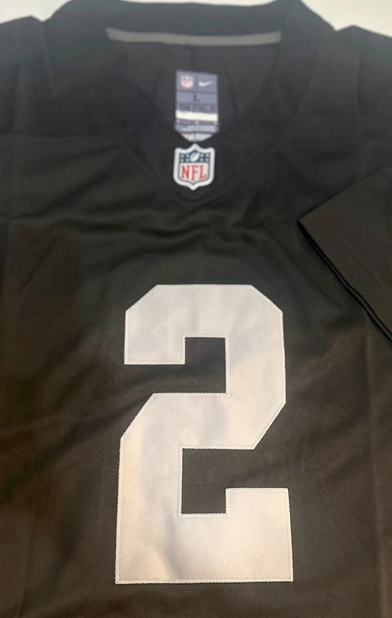 Men's Raiders Ashton Jeanty #2 Stitched Jersey Black Elite Quality