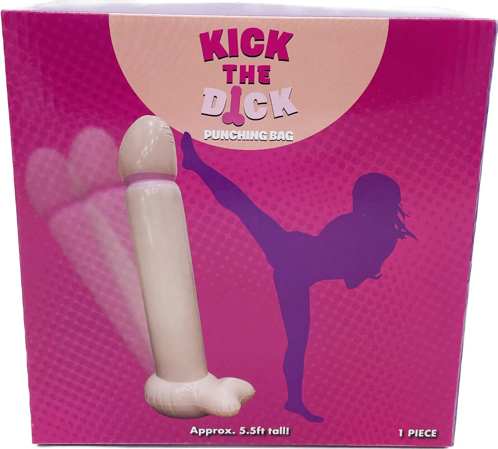 Kick the Dick Punching Bag – 5FT Giant Inflatable Gag Gift for Hilarious Parties