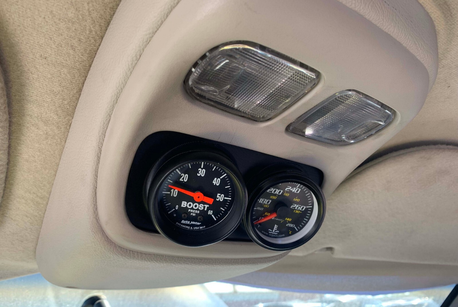 Ram 94-97 Map Light Double Gauge Pod Angled