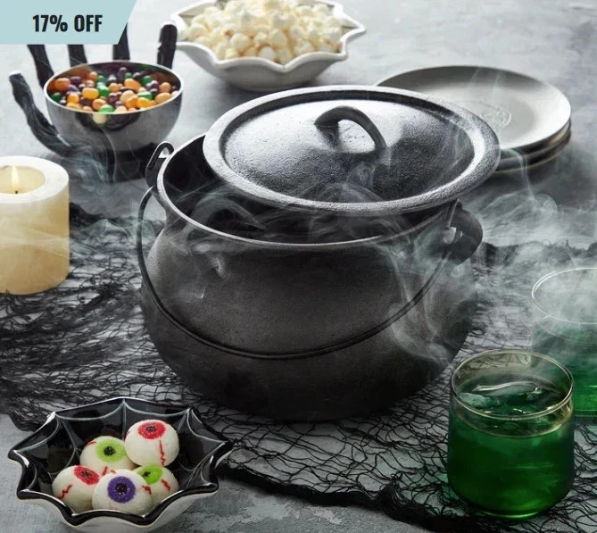 ✅ 4-Quart Cast Iron Cauldron Pot w/ Handle Pre-Seasoned Black Cooking Cauldron ✅