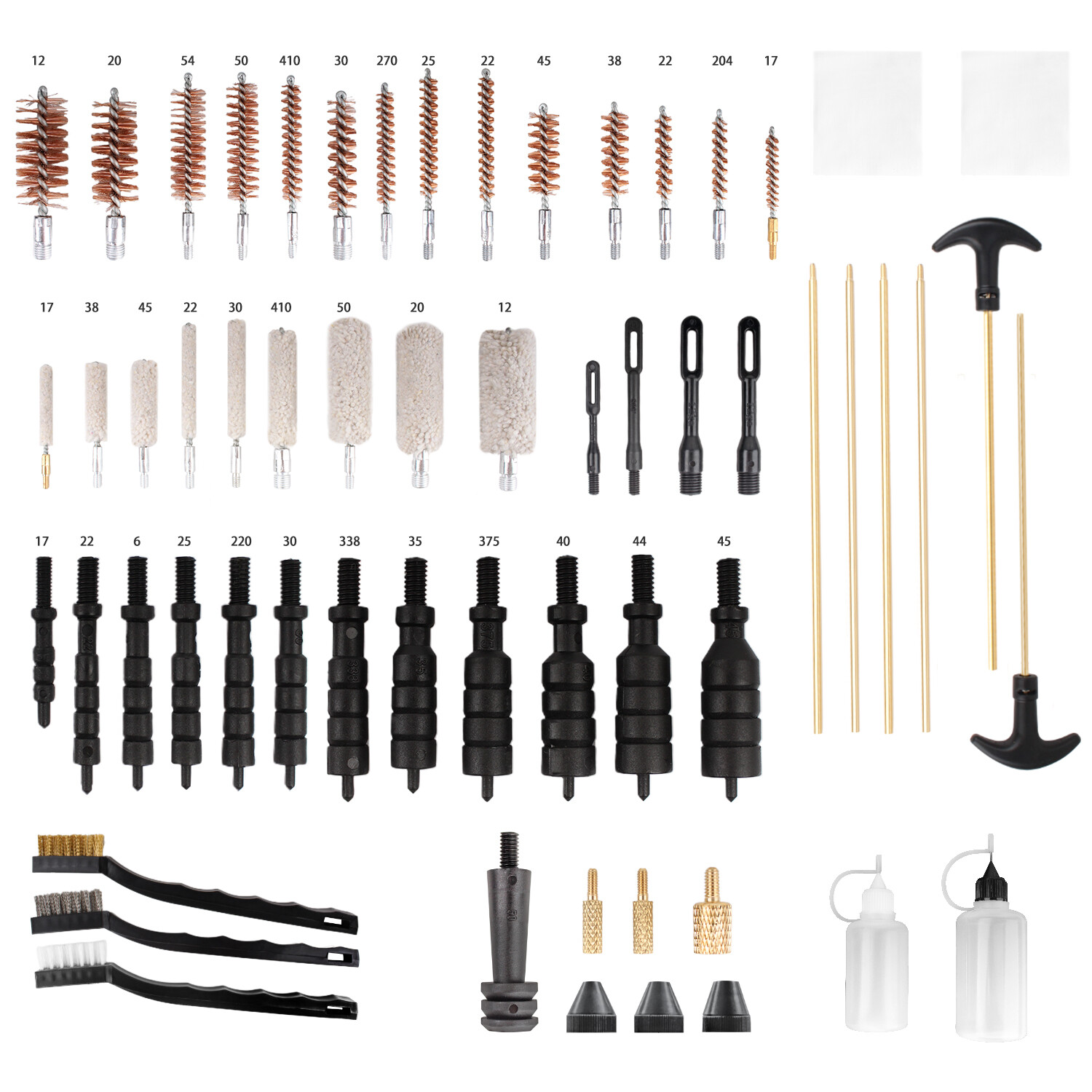 Universal Gun Cleaning Kit for Rifle Pistol Shotgun Muzzleloader for any Caliber