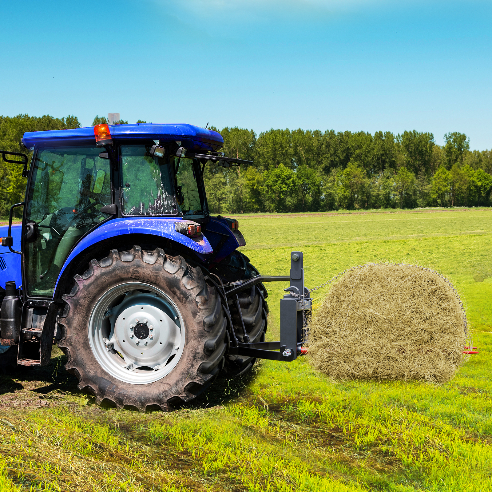 3 Pt Trailer Hitch 2" Receiver w/3/4" Hay Spear Holes & Bucket Hooksfor CAT 0 &1