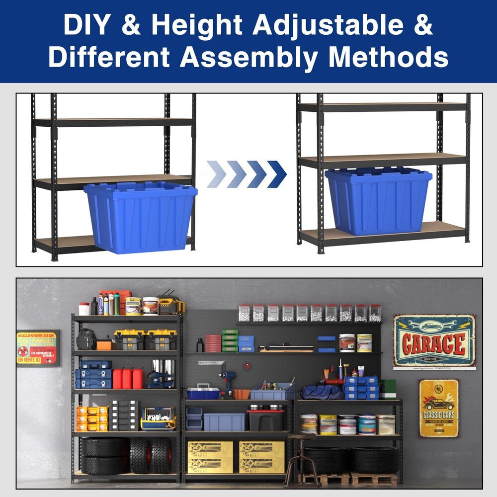 WORKPRO 5Tier Steel Shelving Storage Unit 35-3/10"x17-1/2"x 72" Heavy Duty Shelf