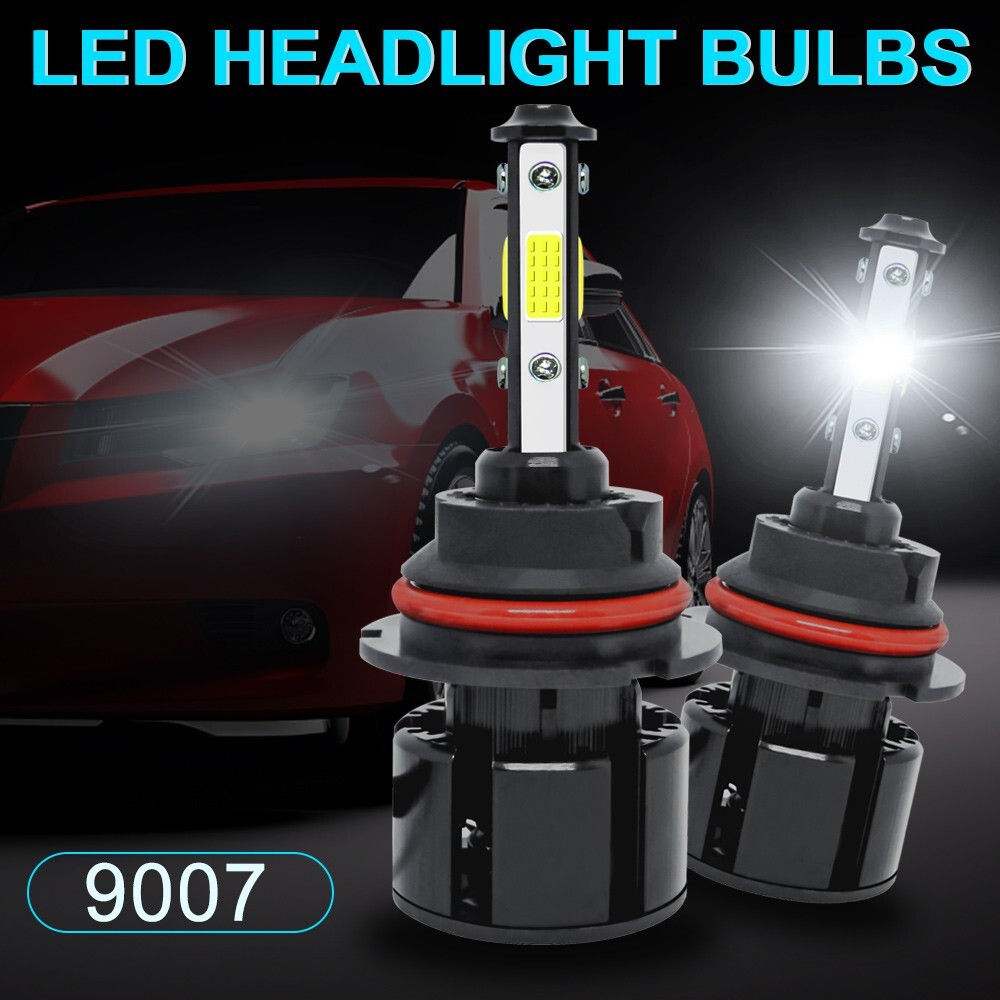 2x 9007/HB5 LED Headlight Bulbs Kit 6500K White High Low Beam Light Super Bright