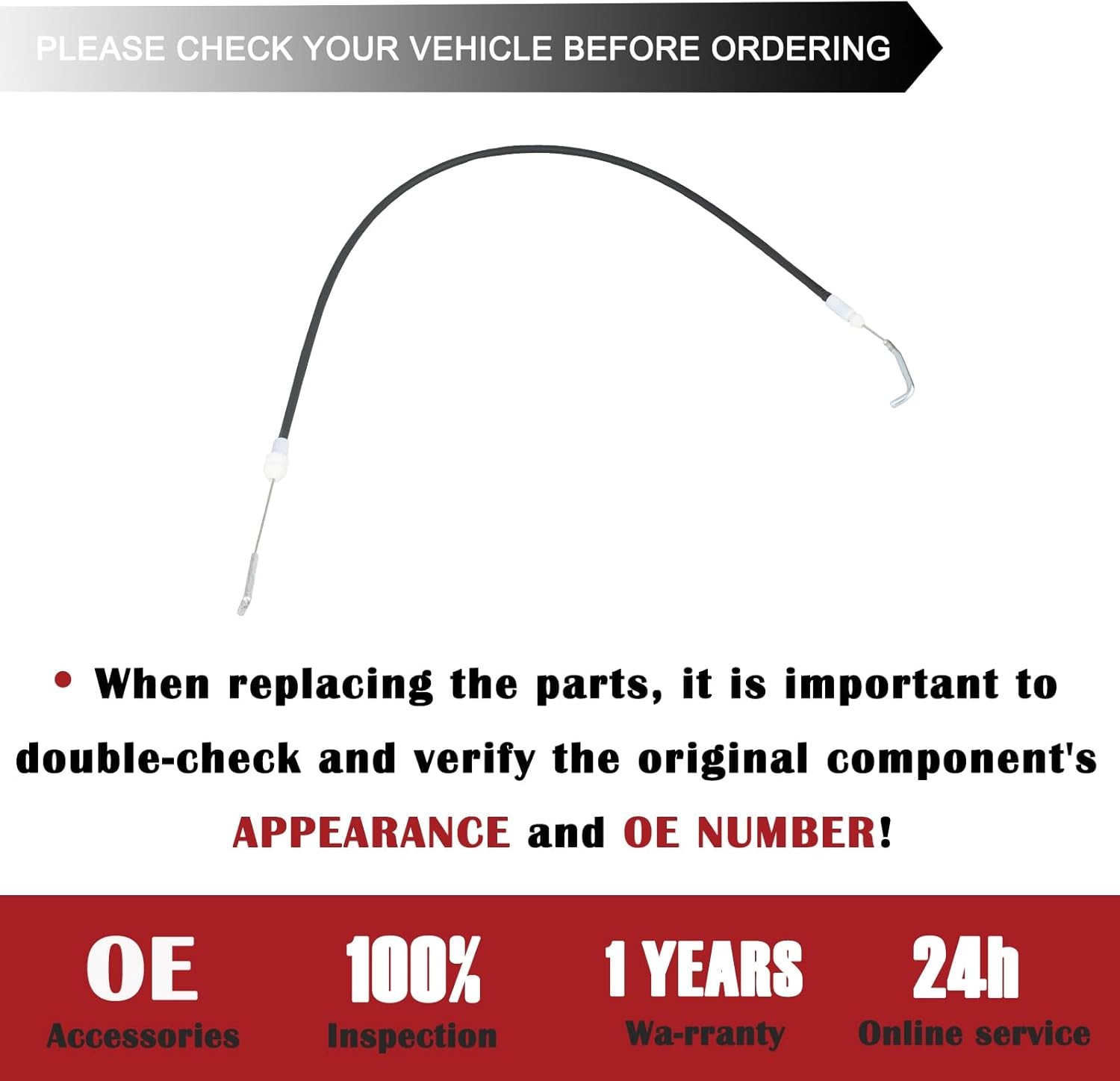 912-610 Door Handle Latch Cable Compatible with 2011-2023 Ram 1500 2500 3500