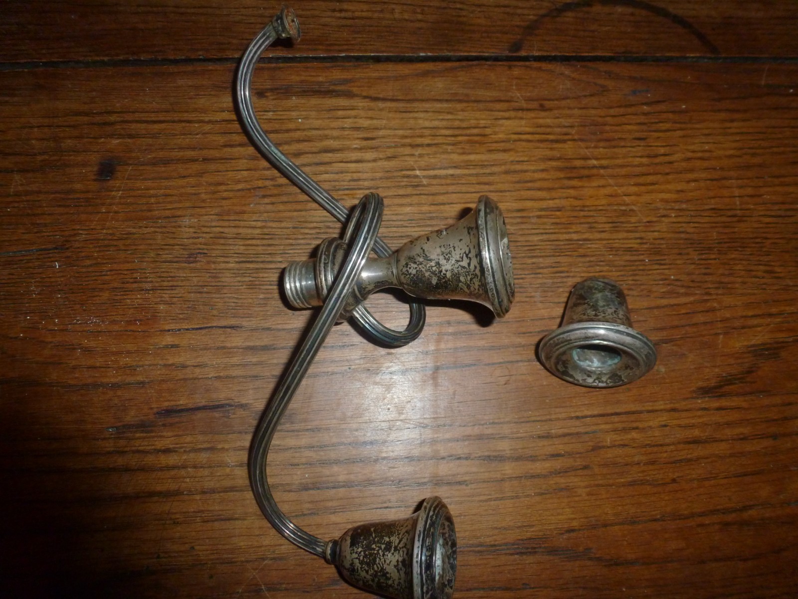 Antique Vintage Gorham Sterling Candelabra Arm Top Only Parts Damaged