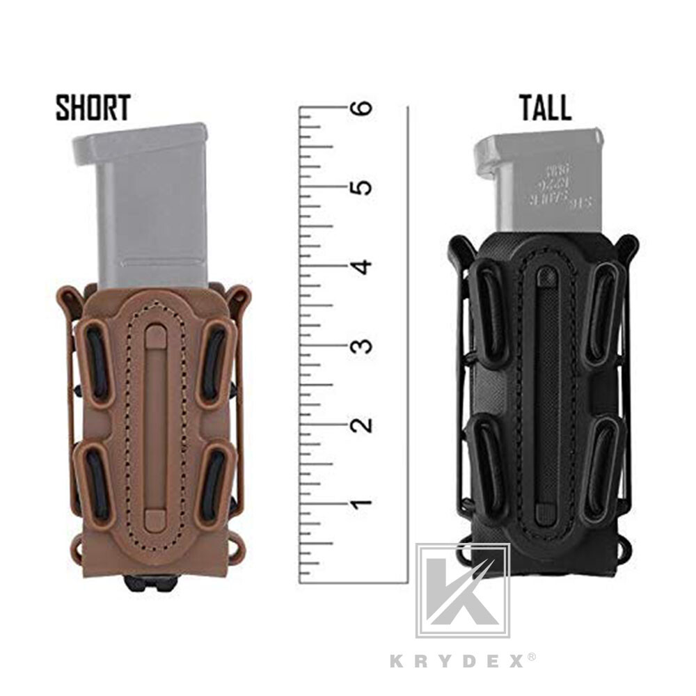 KRYDEX Soft Shell Mag Pouch Magazine Carrier with Clip for 5.56mm 7.62mm 9mm Mag