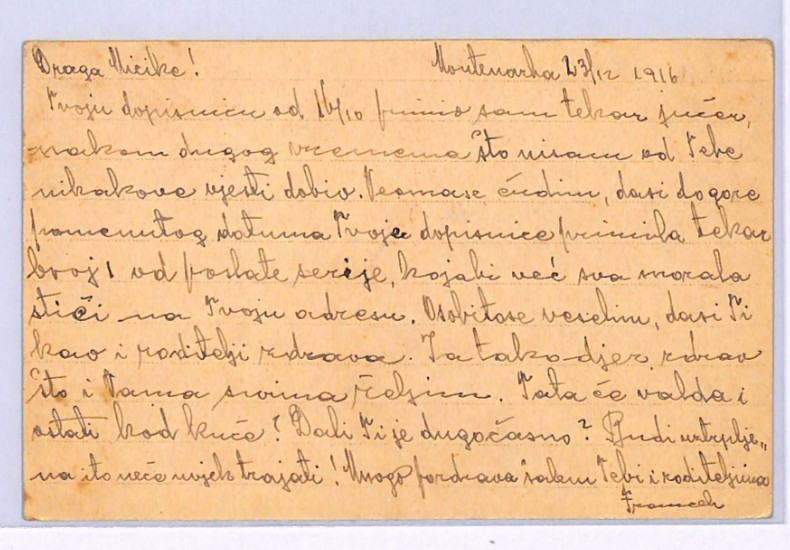 ITALY/CROATIA WW1 POW MAIL Card CENSOR Zagreb San Vito SARDINIA 1916 XV246