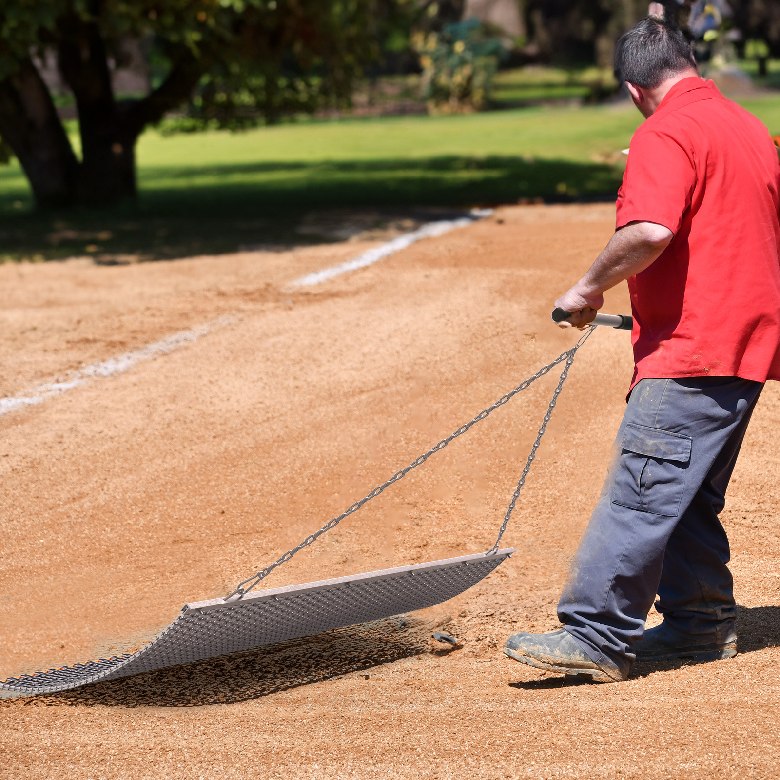 6' x 3' Drag Mat Heavy Duty Zinc & Steel Mesh Field Surface Leveling for ATV UTV