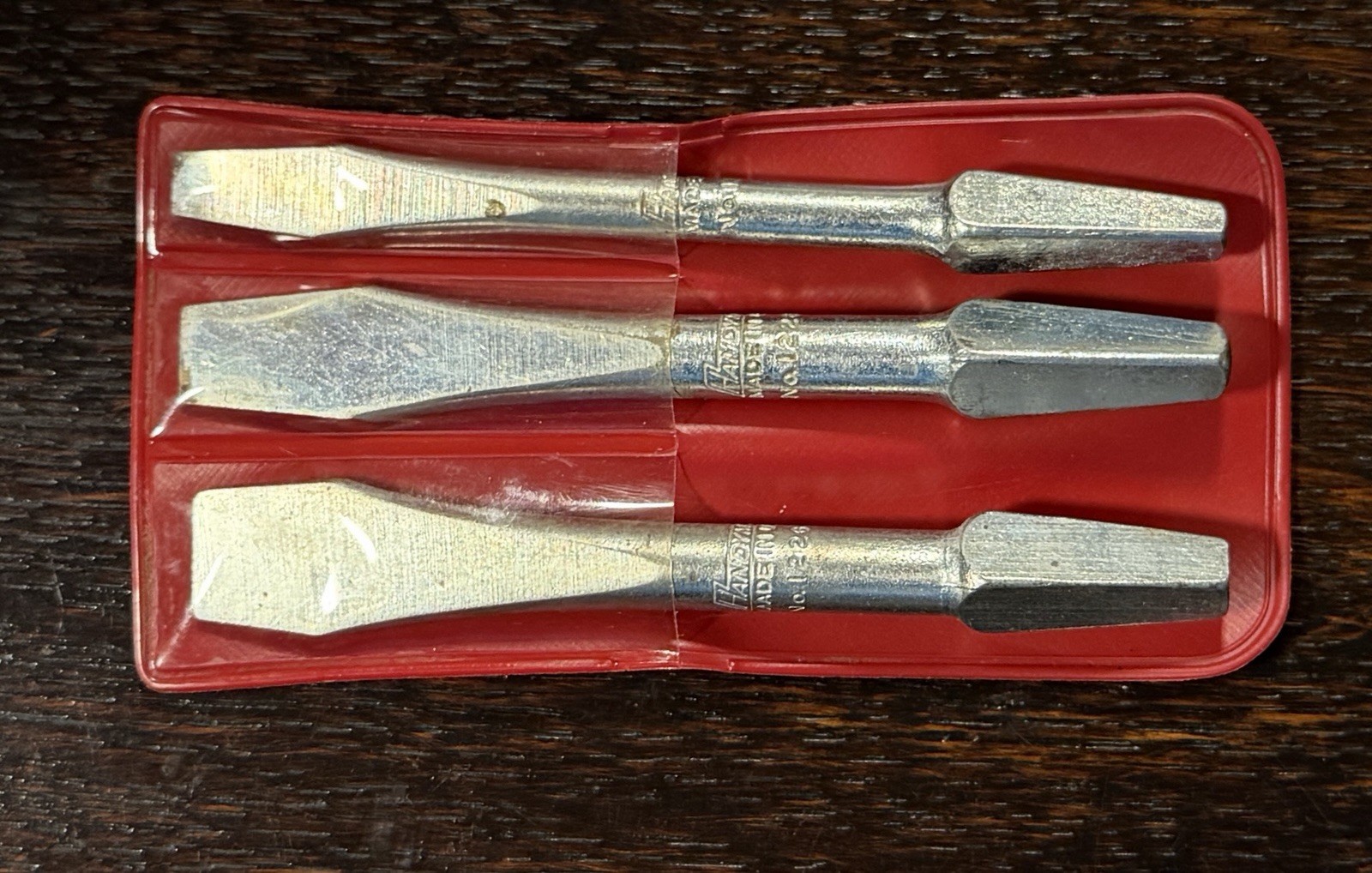 NOS Stanley No. 1226 Handyman Brace Bit Set Slotted Screwdrivers 1/4 • 3/8 • 1/2