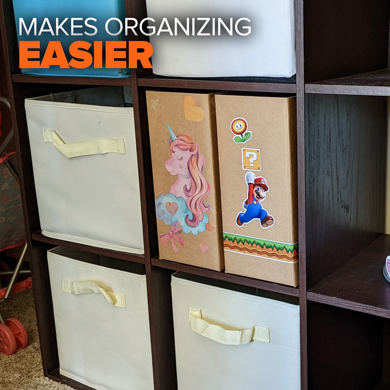 Half Cube DIY Crafting Storage Drawer Boxes Cardboard Organizers Decorate 6pc