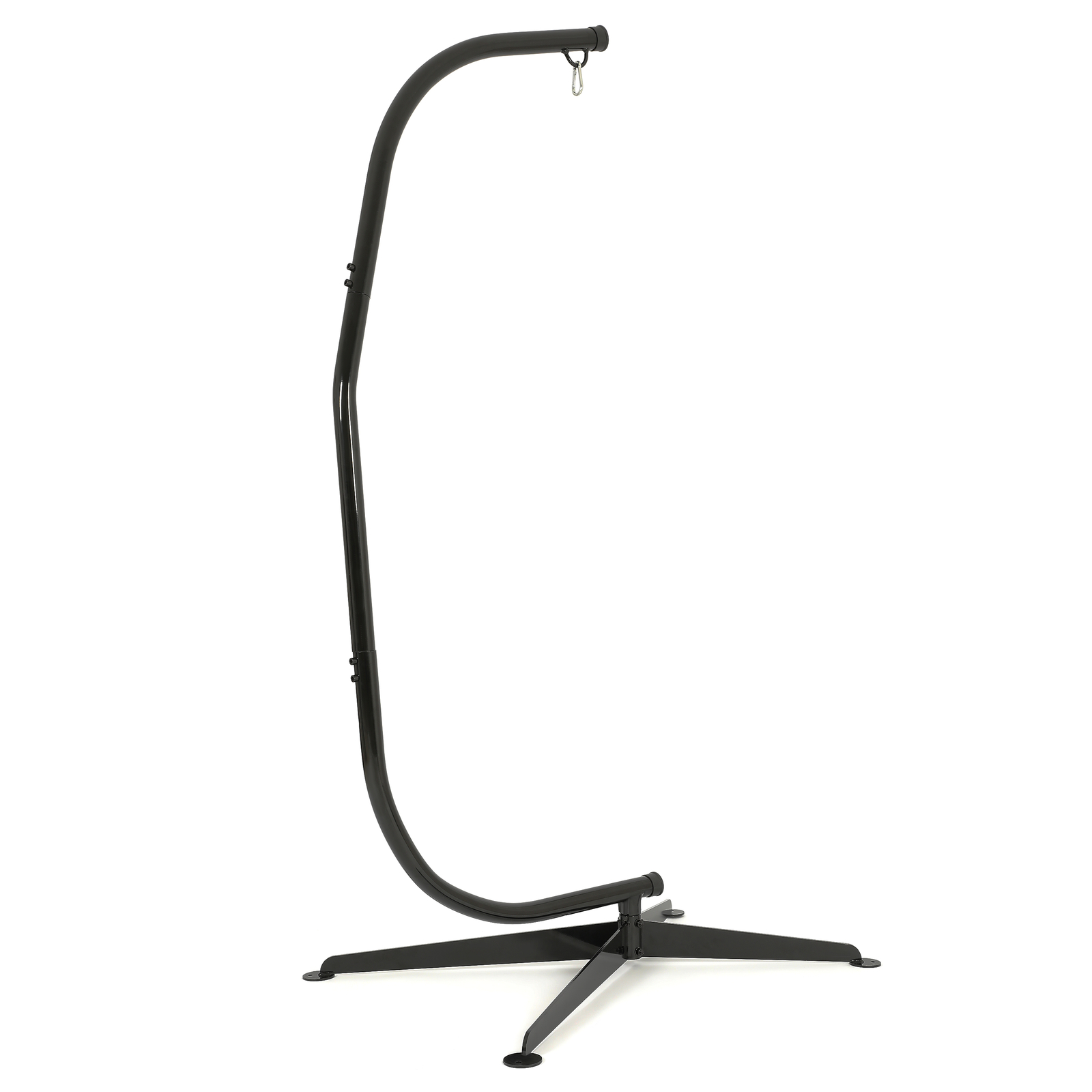 Black Steel Solid Frame Stand Hammock C Stand For Porch Swing Hammock Chair