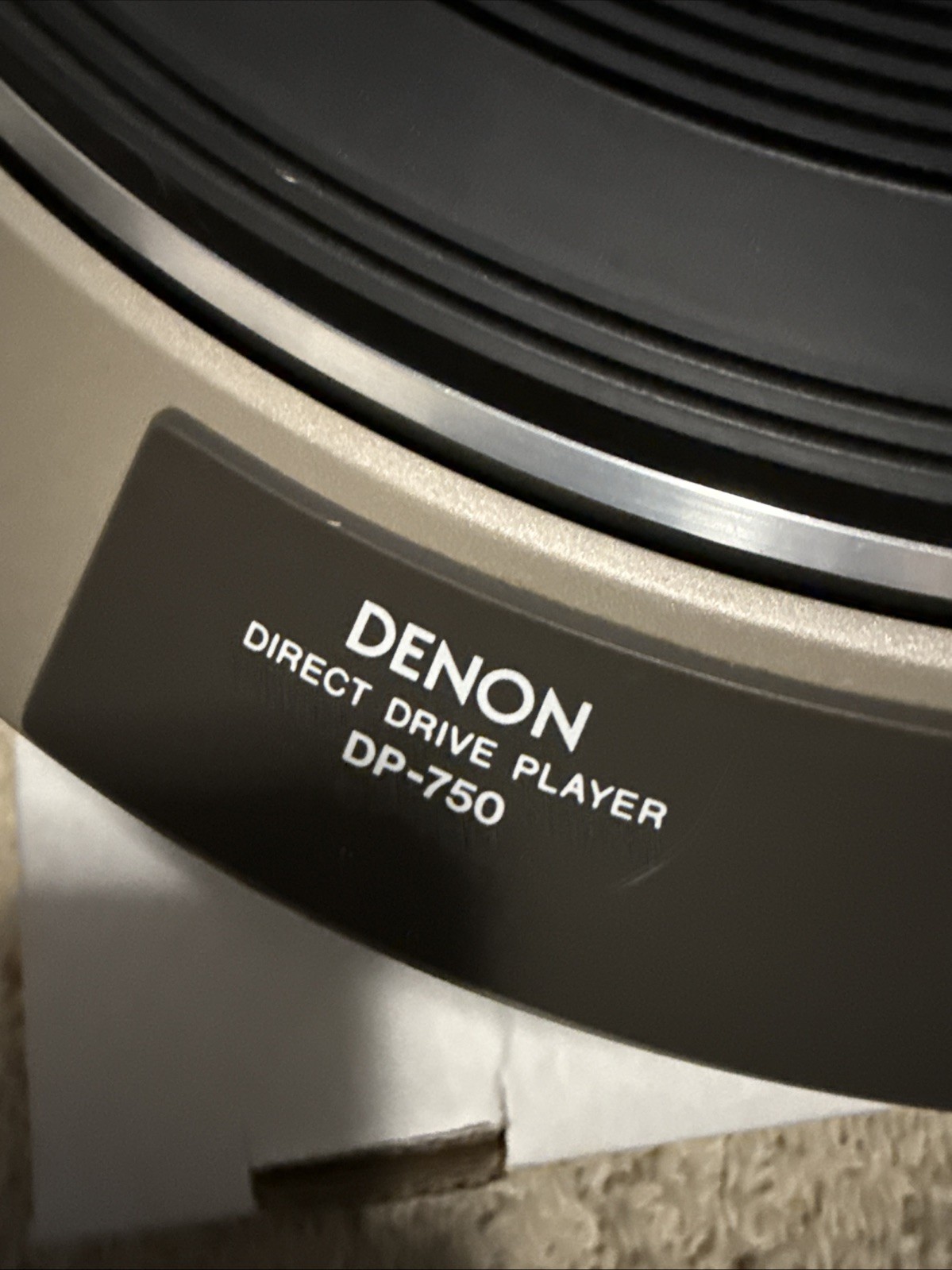 DENON DP-750 Direct Drive Turntable Analog Record Player Japan