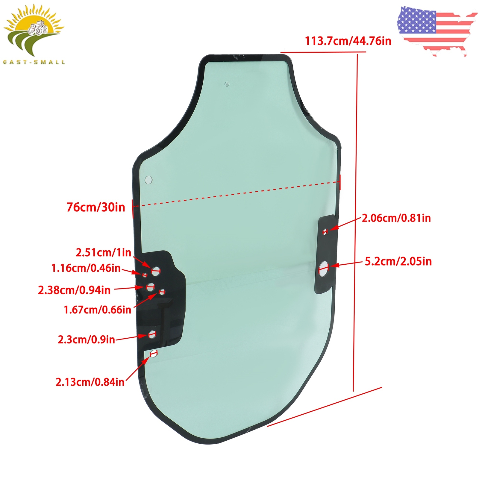 345-6230 Cab Glass Door For Caterpillar Skid Steer 299D3XHP, 262D3, 279D3, 259D